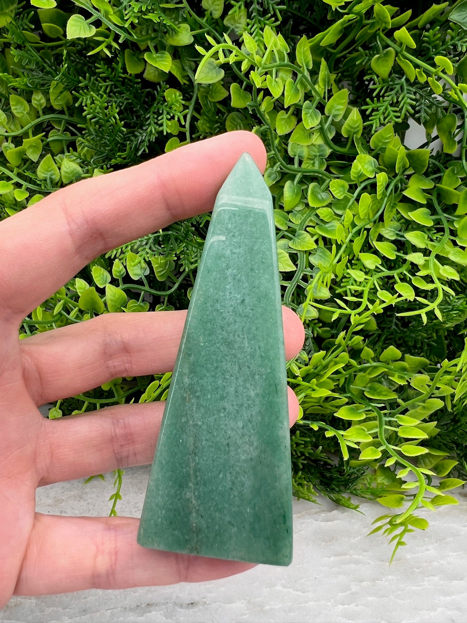 Groene Aventurijn obelisk (82 mm) by KEY LIME STORE