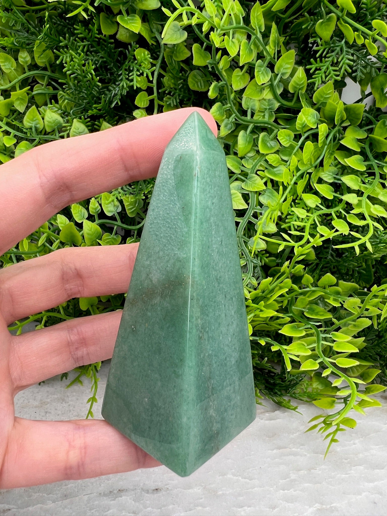 Groene Aventurijn obelisk (82 mm) by KEY LIME STORE