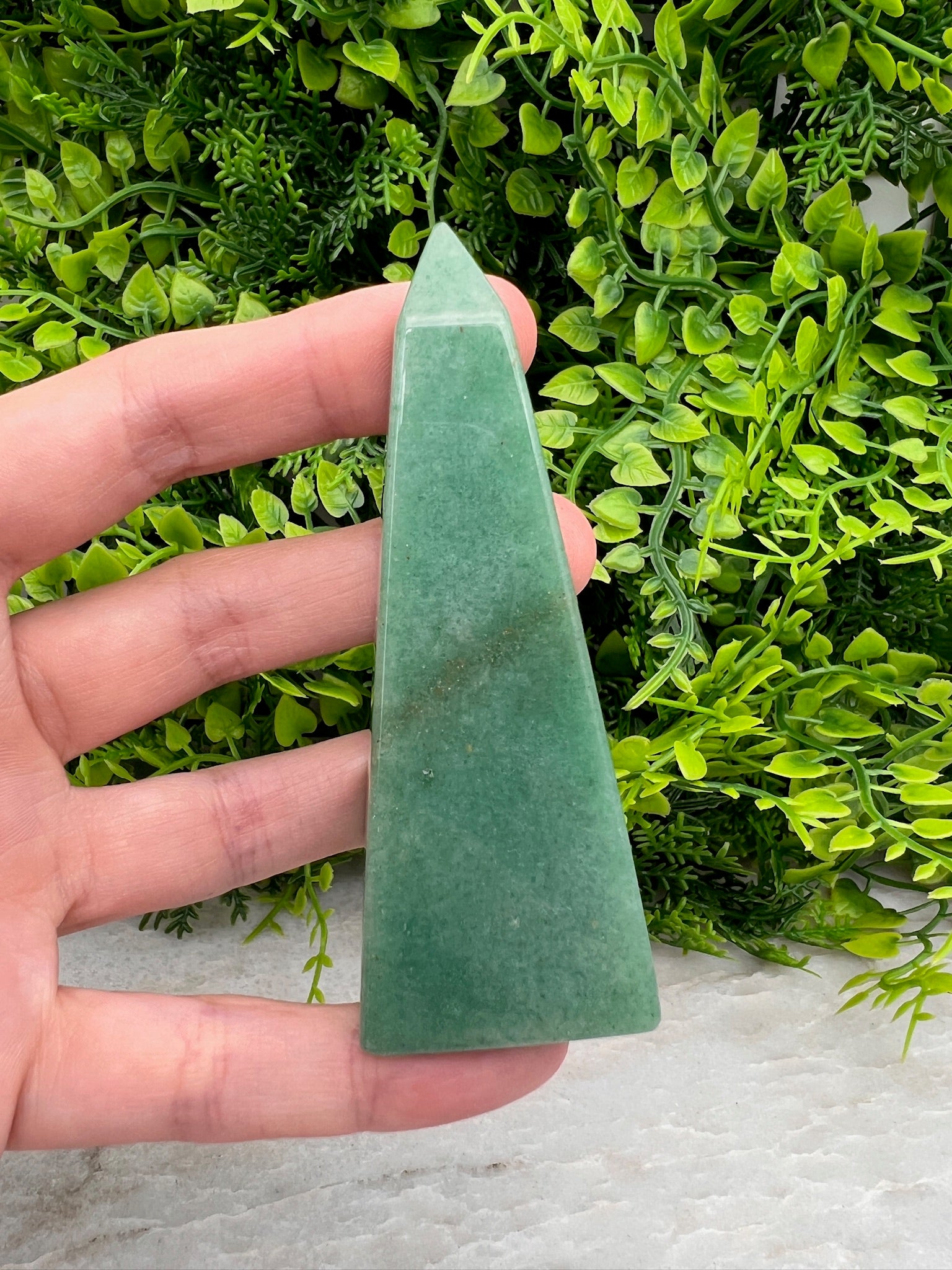 Groene Aventurijn obelisk (82 mm) by KEY LIME STORE