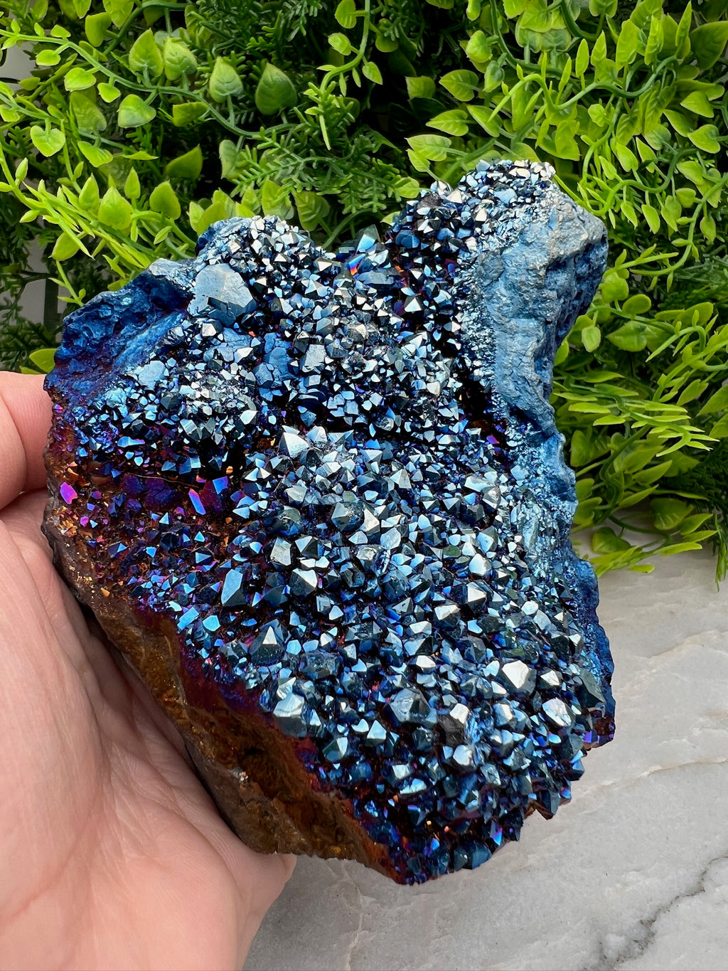Titanium-Aura-Quarz (601 Gramm) von KEY LIME STORE