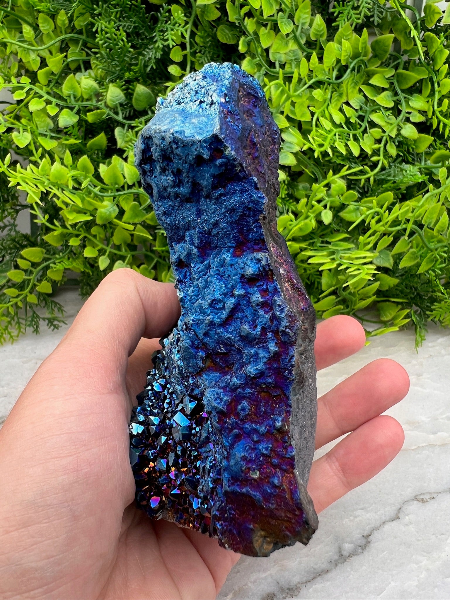 Titanium-Aura-Quarz (601 Gramm) von KEY LIME STORE