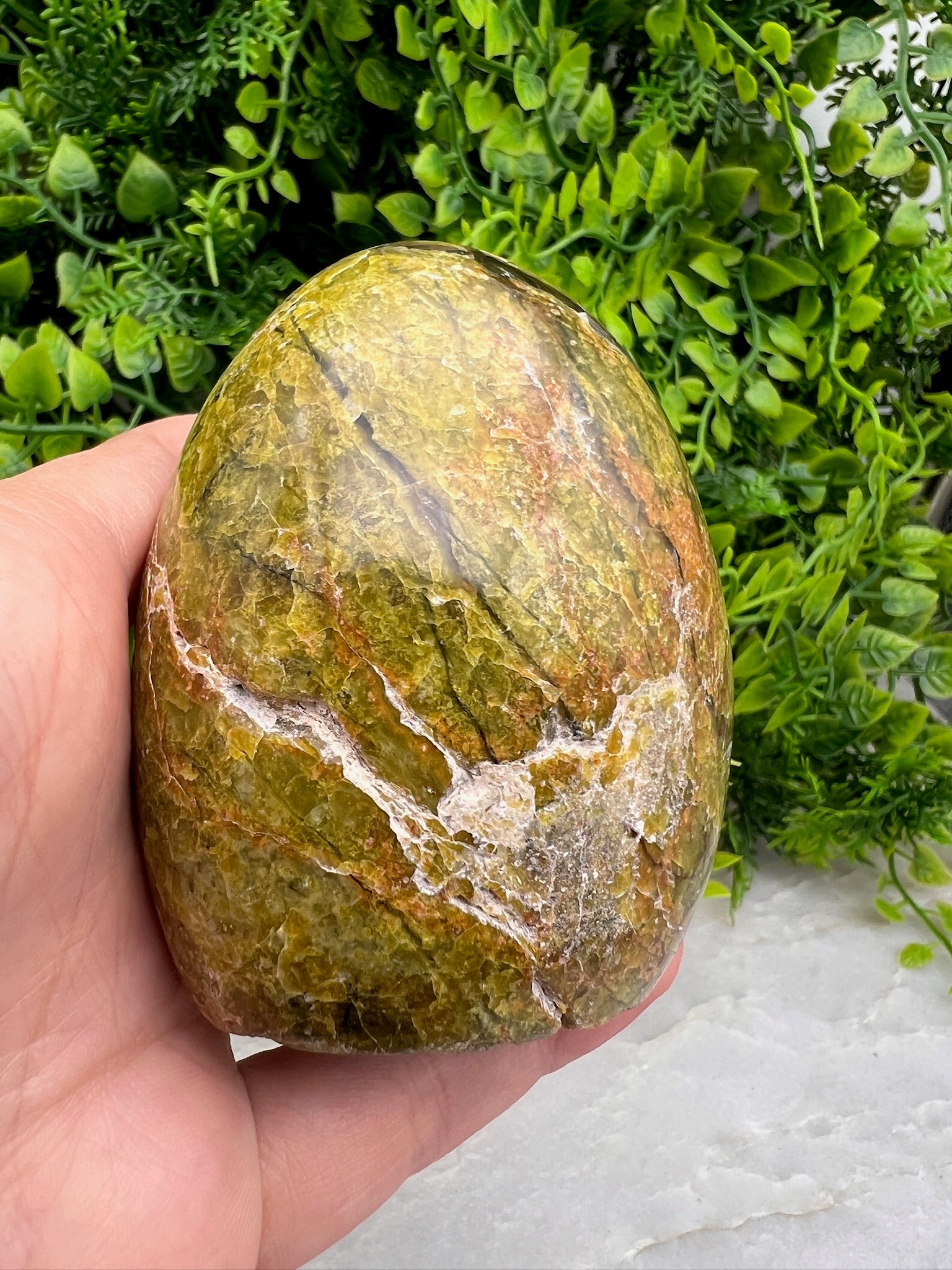 Grüner Opal, Freeform (75 mm) von KEY LIME STORE