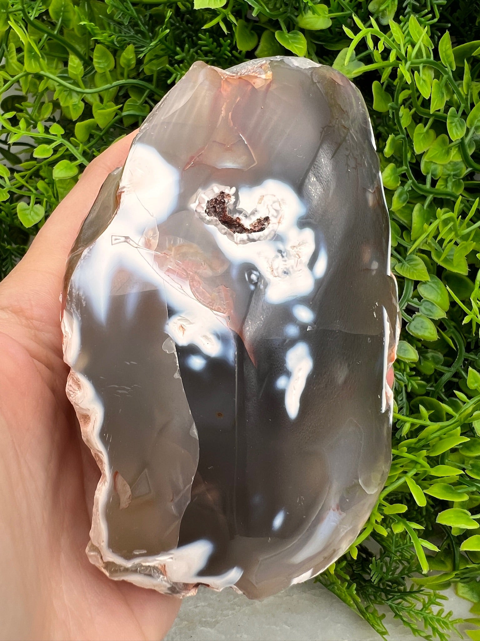Orca Agaat half ruw half gepolijst (474 gram) by KEY LIME STORE