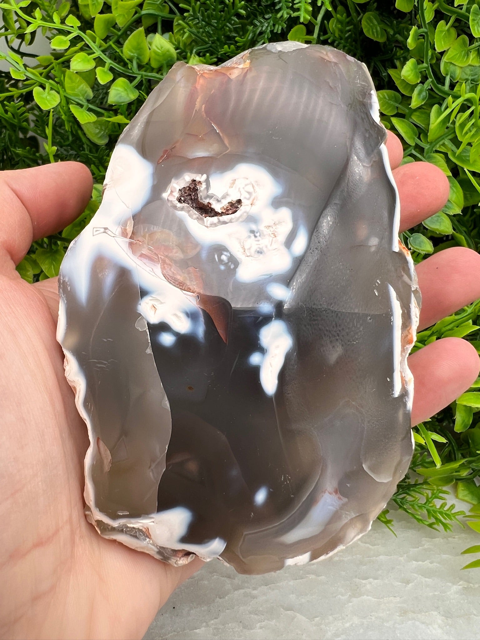 Orca Agaat half ruw half gepolijst (474 gram) by KEY LIME STORE