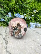 Druzy Roze Amethist schedel XL handgeslepen