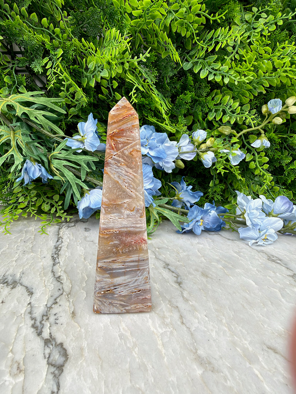 Sageniet Agaat obelisk