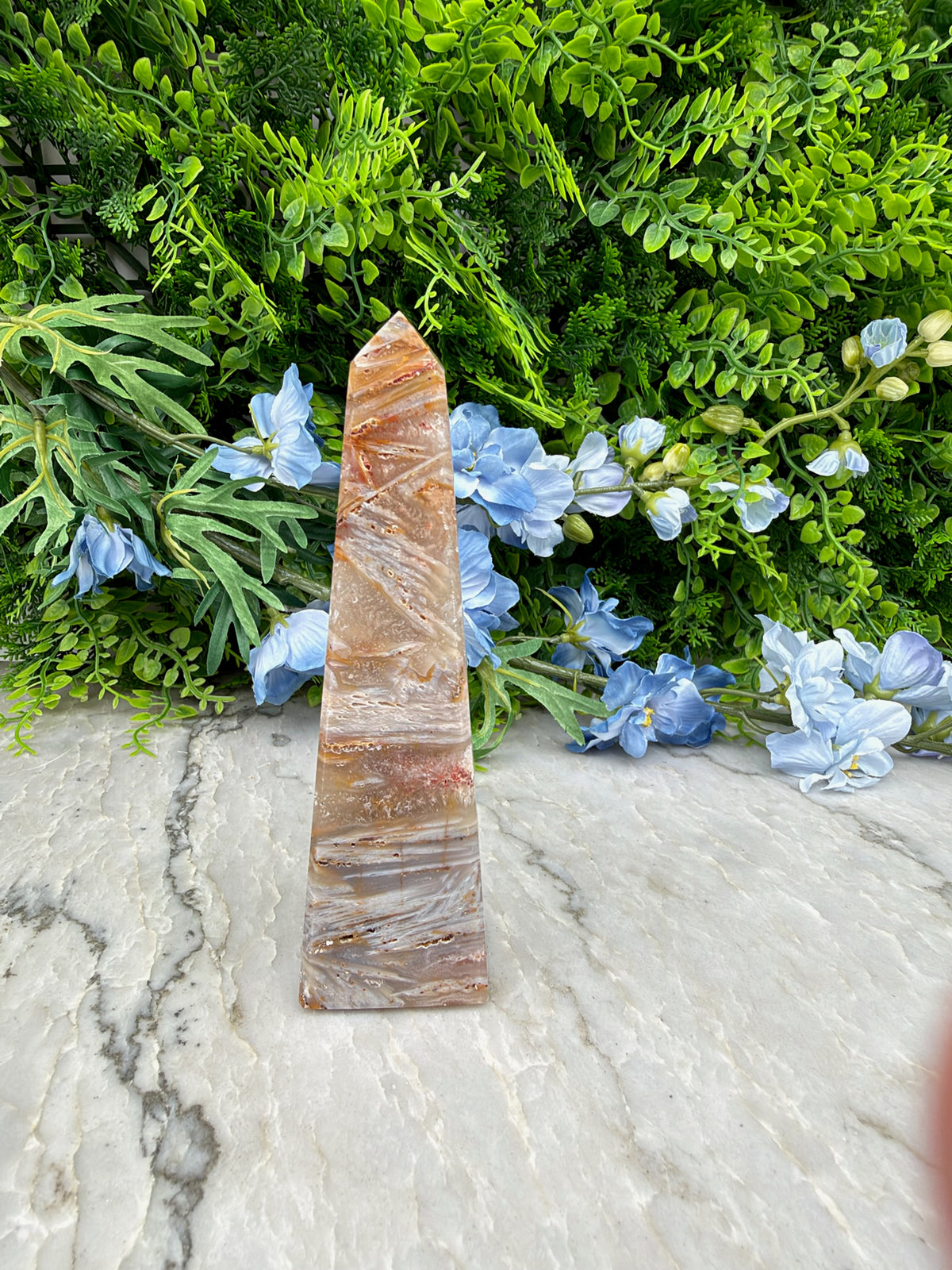 Sageniet Agaat obelisk