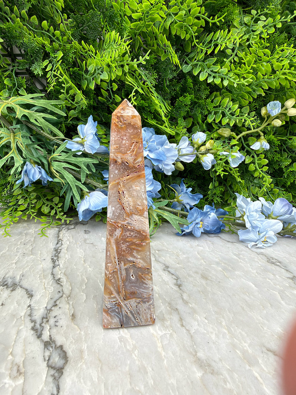 Sageniet Agaat obelisk