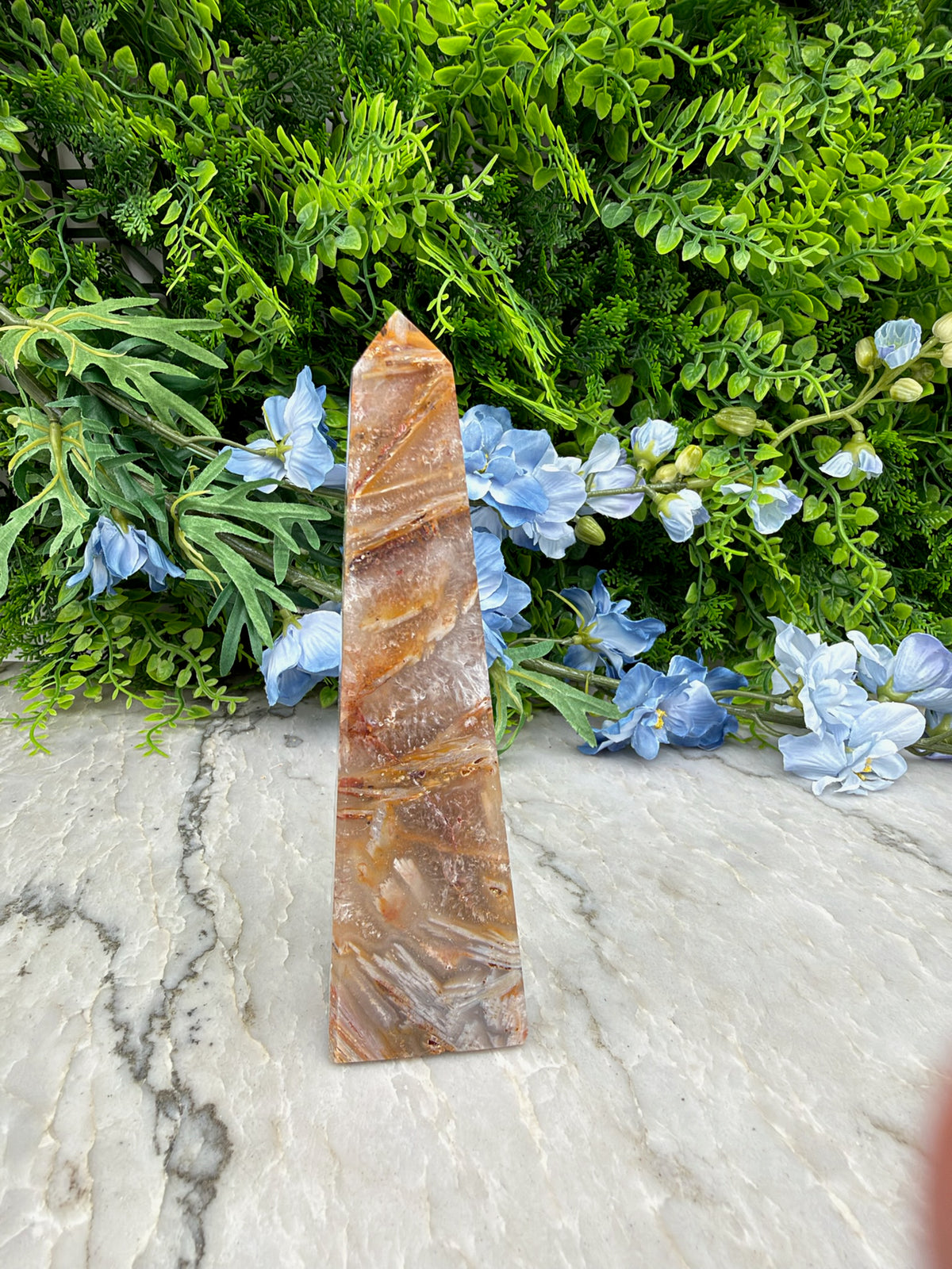 Sageniet Agaat obelisk