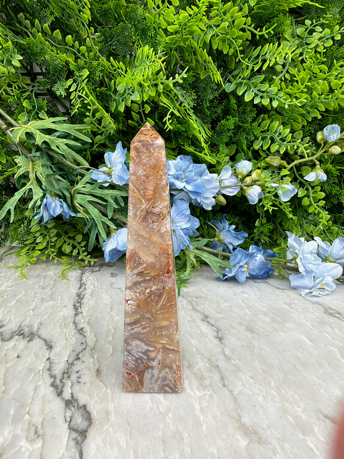 Sageniet Agaat obelisk