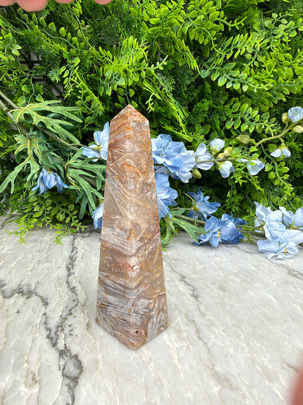 Sageniet Agaat obelisk