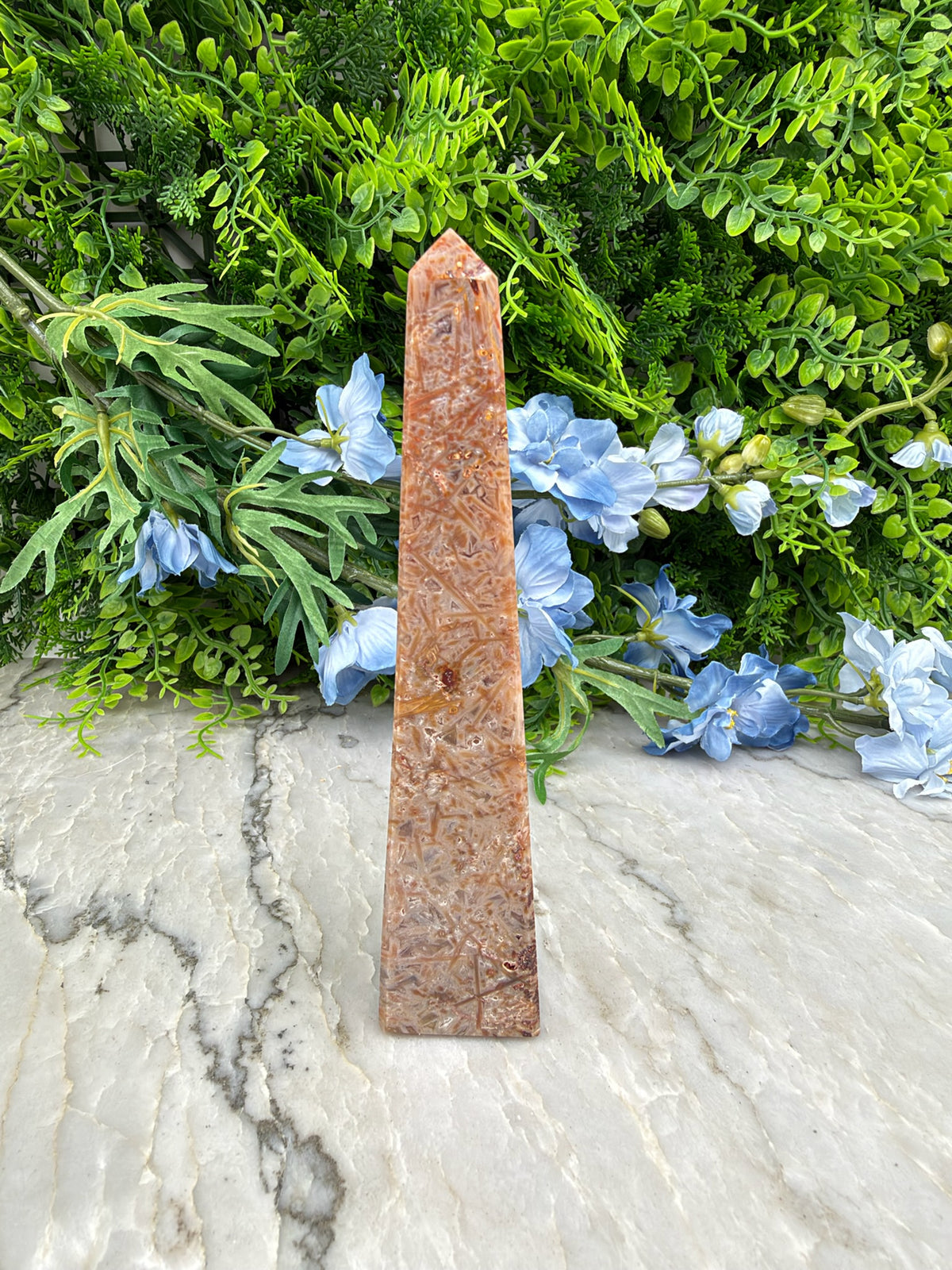 Sageniet Agaat obelisk