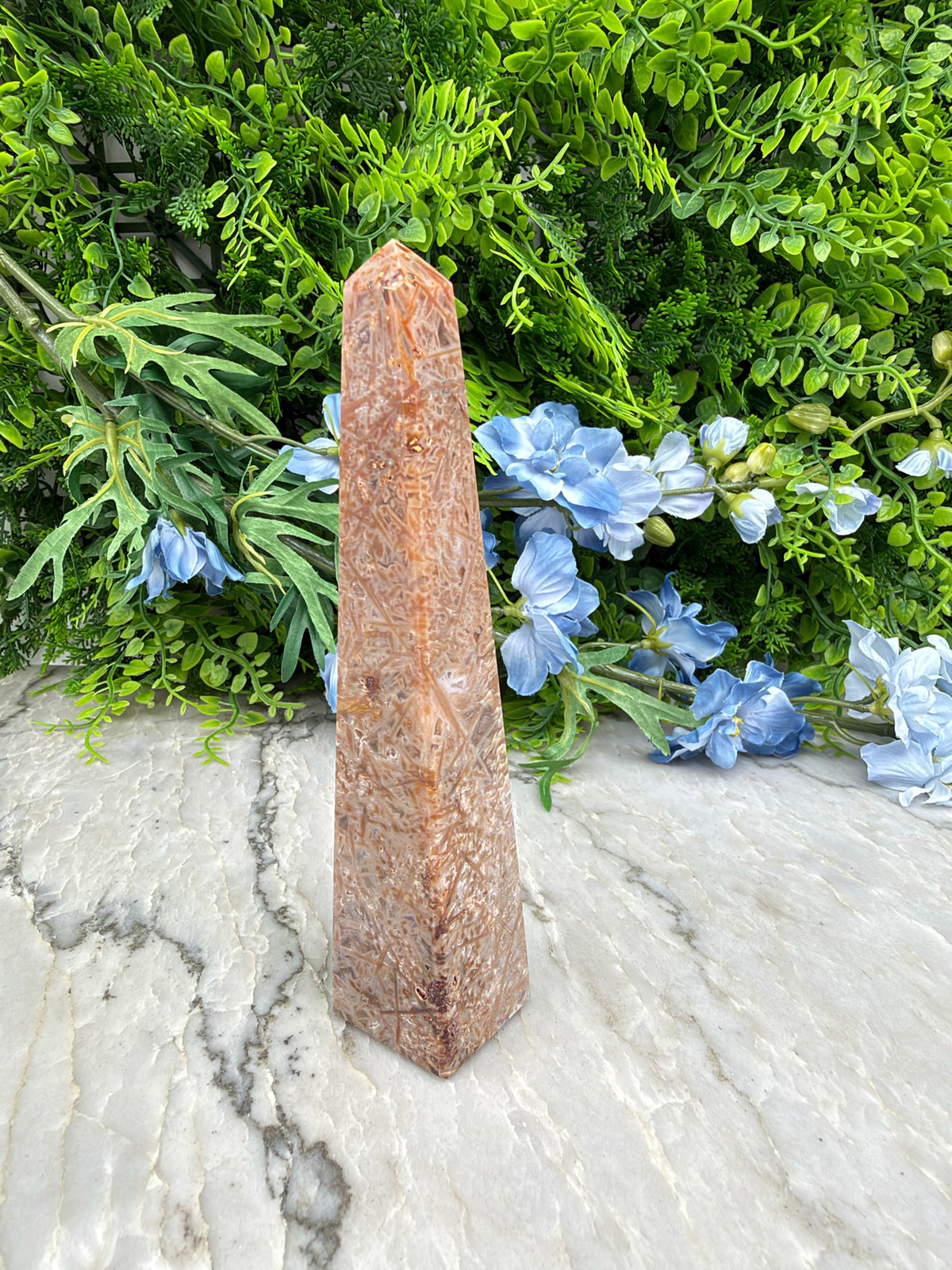 Sageniet Agaat obelisk