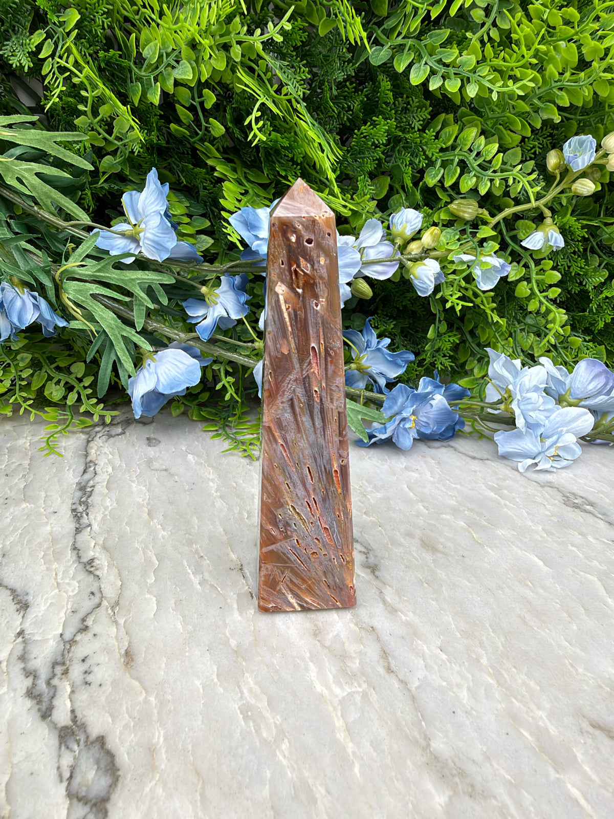 Sageniet Agaat obelisk
