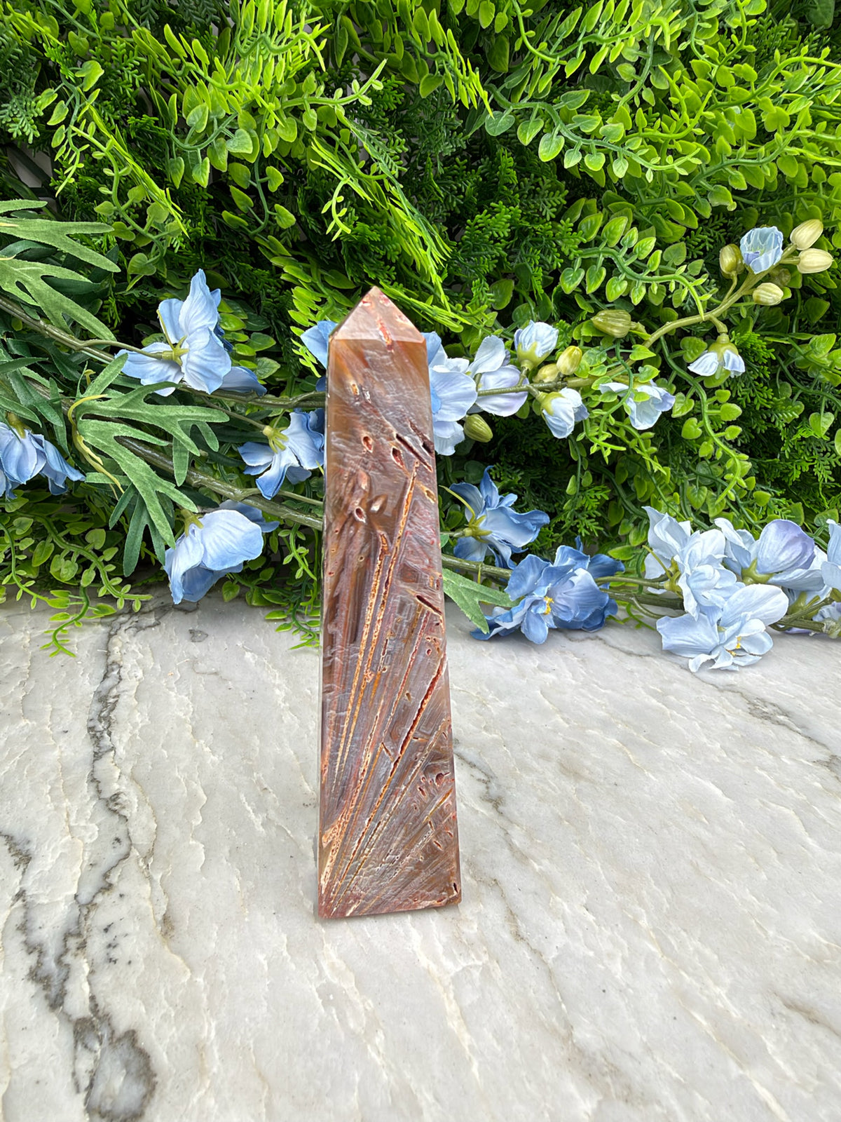 Sageniet Agaat obelisk