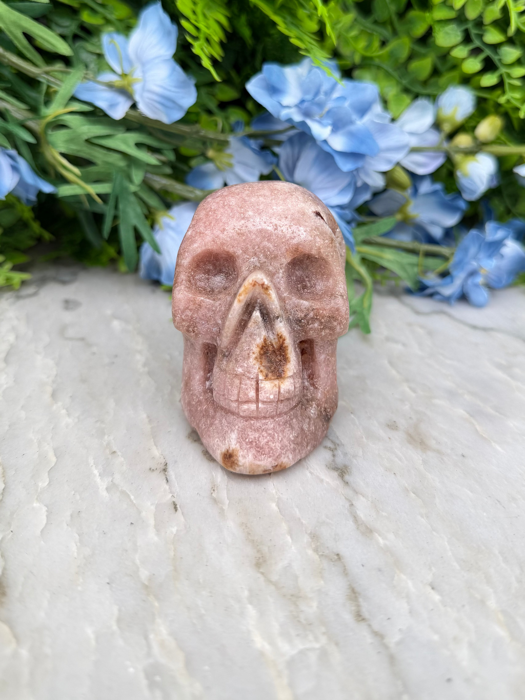 Druzy Roze Amethist schedel hoge kwaliteit en handgeslepen (366 gr/8.5 cm)
