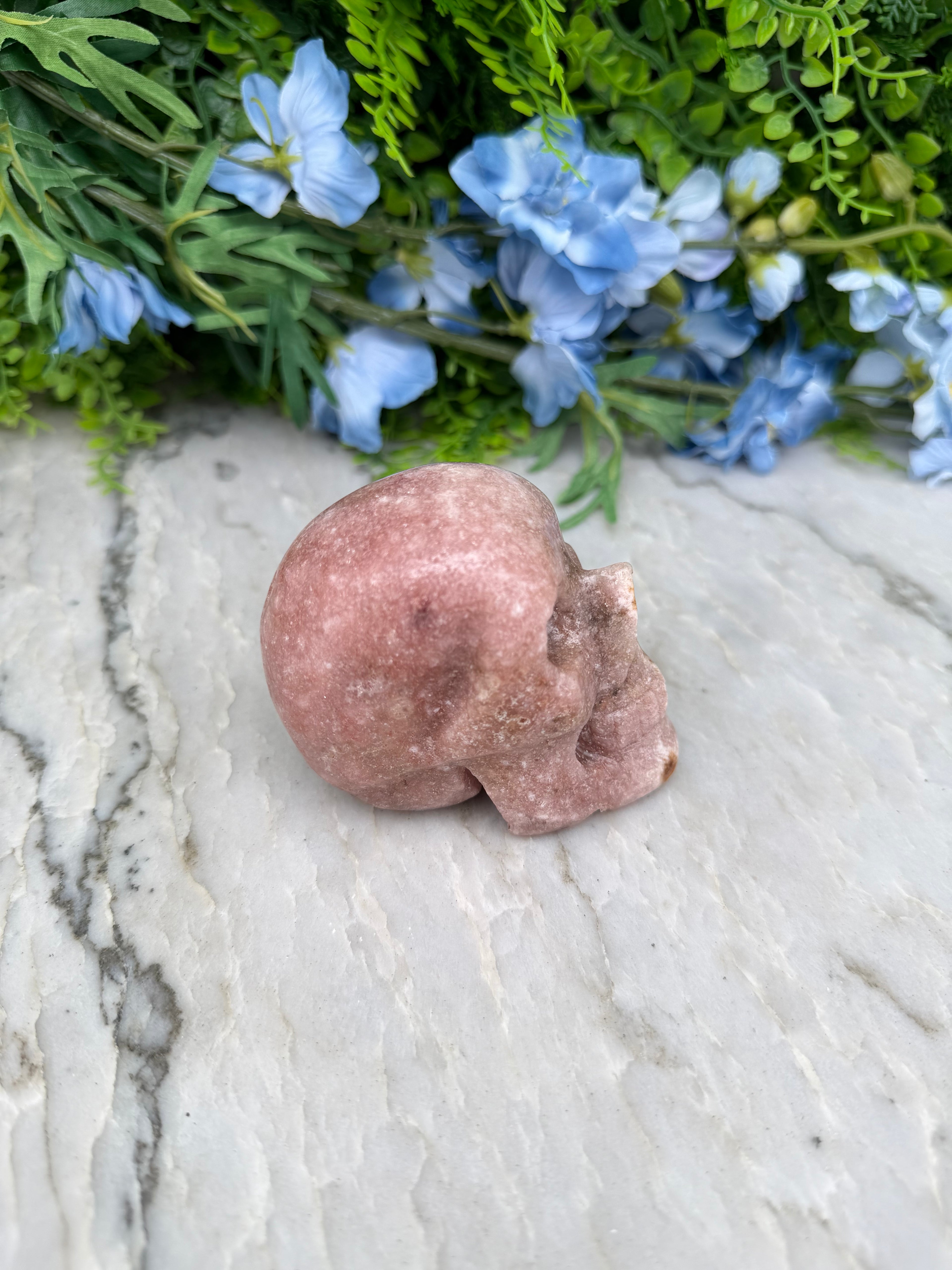 Druzy Roze Amethist schedel hoge kwaliteit en handgeslepen (366 gr/8.5 cm)