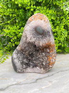 Bergkristal op Agaat cut base by KEY LIME STORE