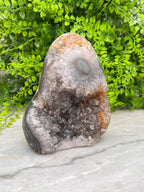 Bergkristal op Agaat cut base by KEY LIME STORE