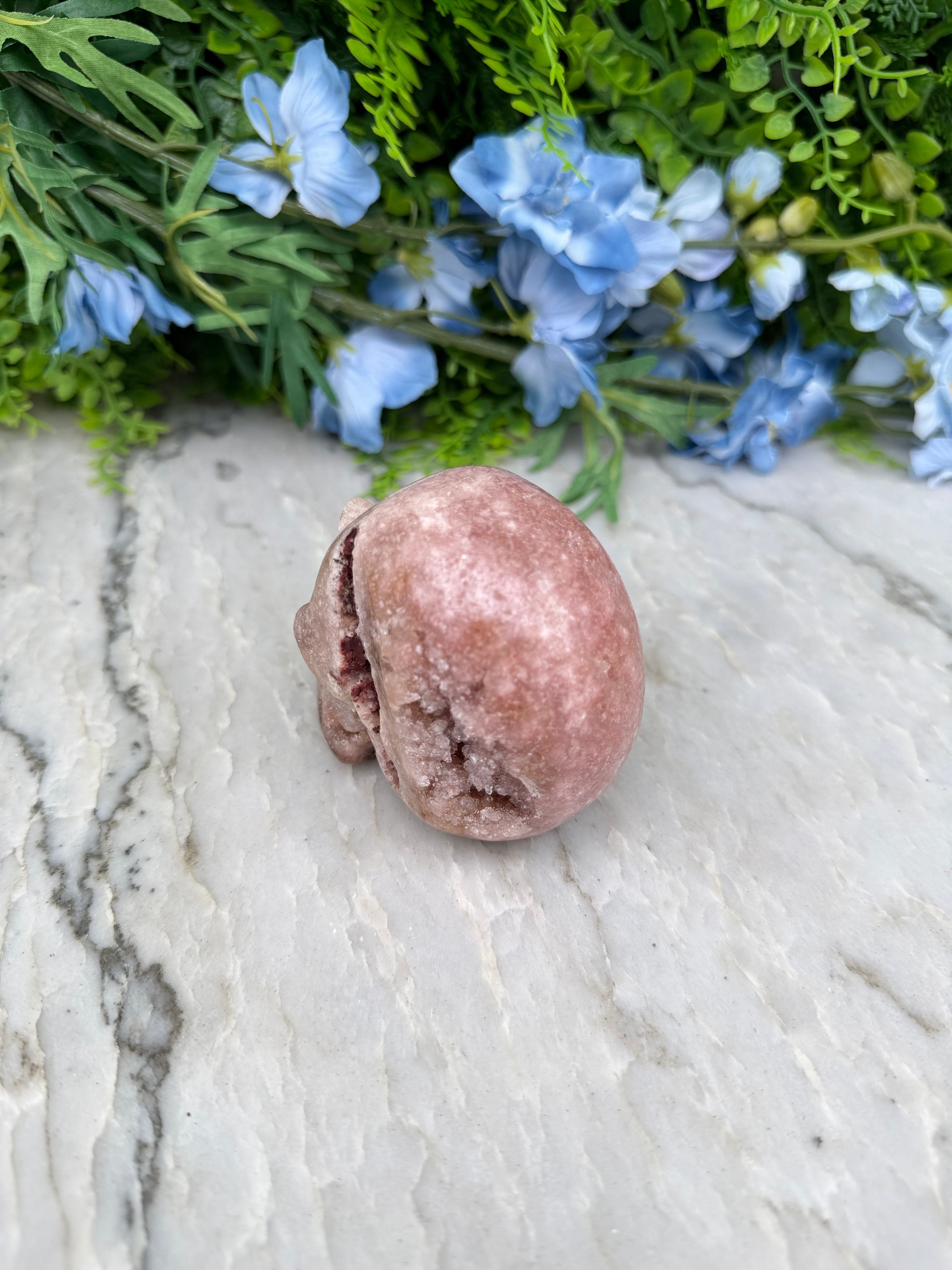 Druzy Roze Amethist schedel hoge kwaliteit en handgeslepen (366 gr/8.5 cm)