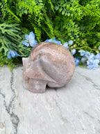 Druzy Roze Amethist schedel hoge kwaliteit en handgeslepen (1401 gr/12.5 cm)