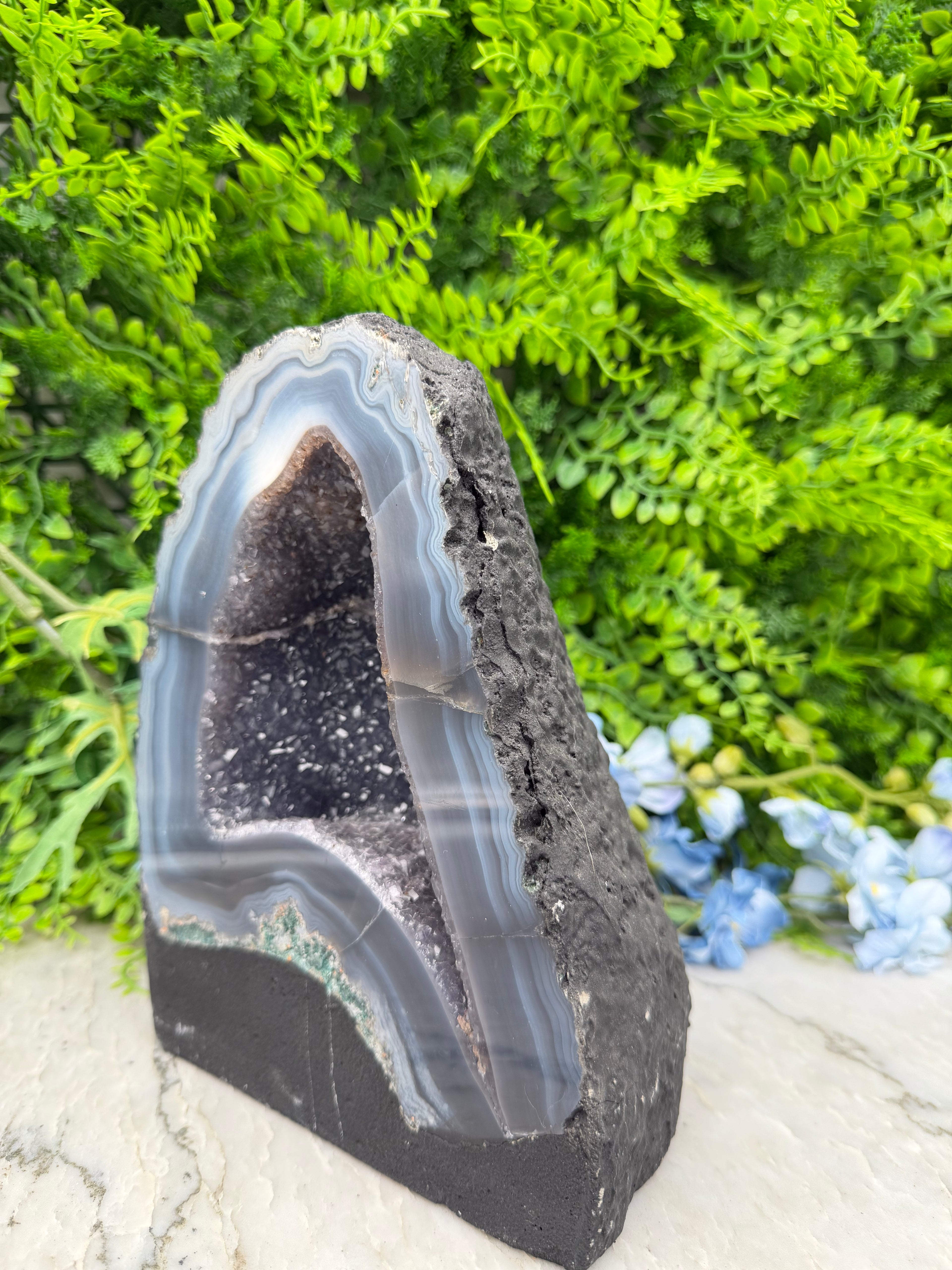 Amethist geode met Agaat (4186 gr/20.5 cm)