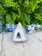 Druzy Agate with Rock Crystal in a Diamond Shape (560 gr/10.5 cm)