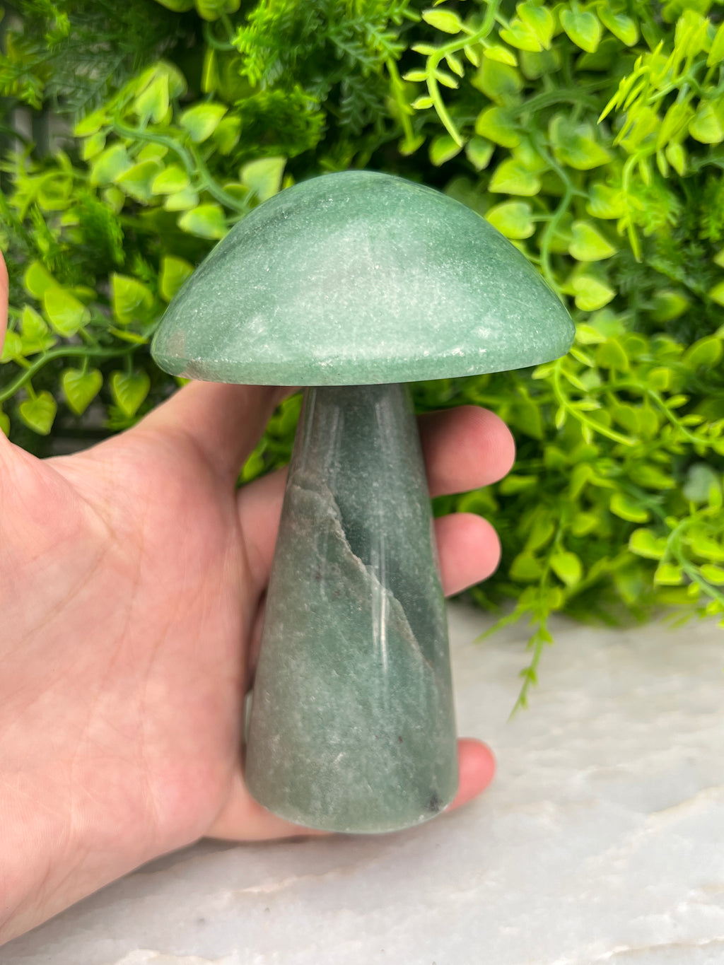 Groene Kwarts paddenstoel XL