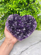 Amethist cluster hart XL