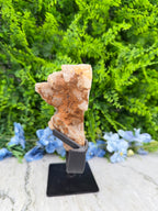 Amethyst fan-shaped thick disc on a stand (1580 gr/22 cm)