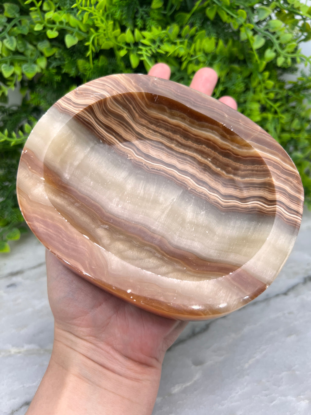Zeepbakje van Bruine Calciet