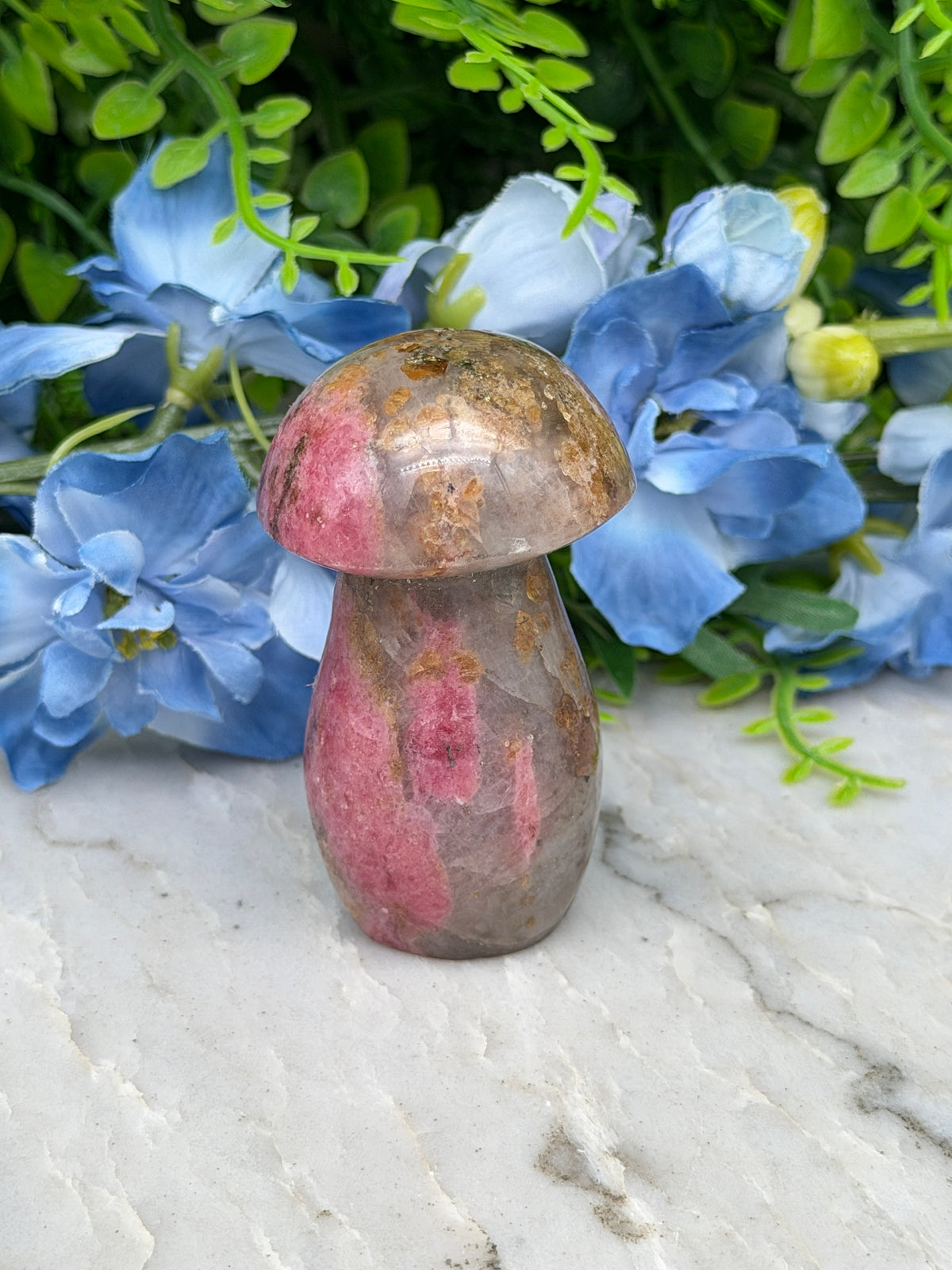 Rhodoniet paddenstoel (120 gr/6 cm)