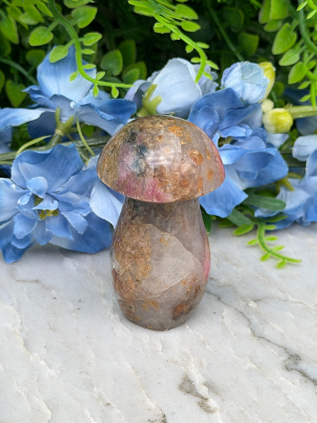 Rhodoniet paddenstoel (120 gr/6 cm)