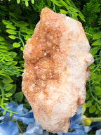 Citrine/Smoky Amethyst on a stand (414 g/15 cm)