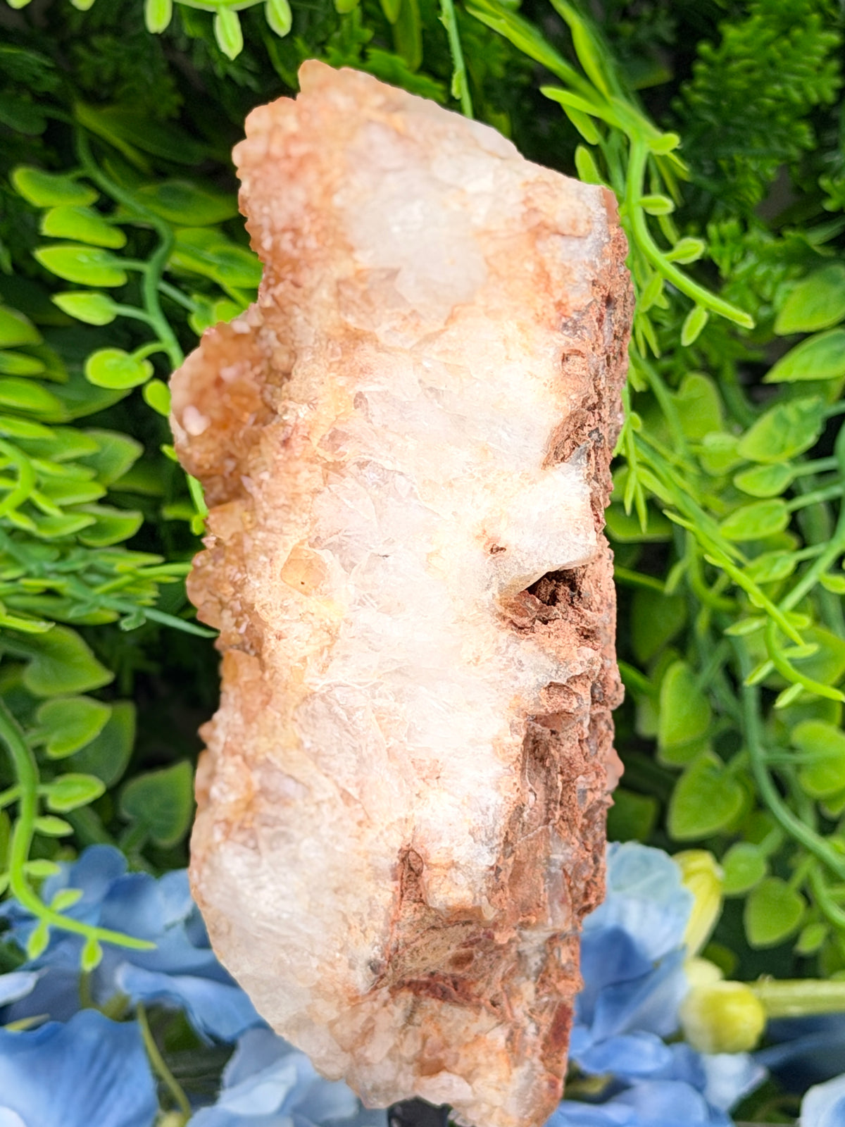 Citrine/Smoky Amethyst on a stand (414 g/15 cm)