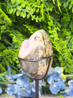 Amethist op Bergkristal geode met Agaat op standaard (538 gr/14 cm)