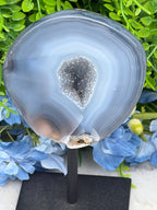 Agaat geode op standaard (376 gr/14 cm)