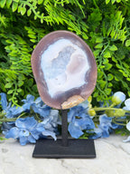 Agaat geode op standaard (264 gr/14 cm)