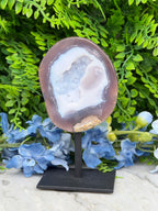 Agaat geode op standaard (264 gr/14 cm)