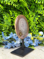 Agaat geode op standaard (272 gr/13 cm)