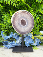 Agaat geode op standaard (452 gr/14 cm)