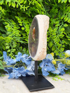 Agate geode on a stand (334 gr/14 cm)