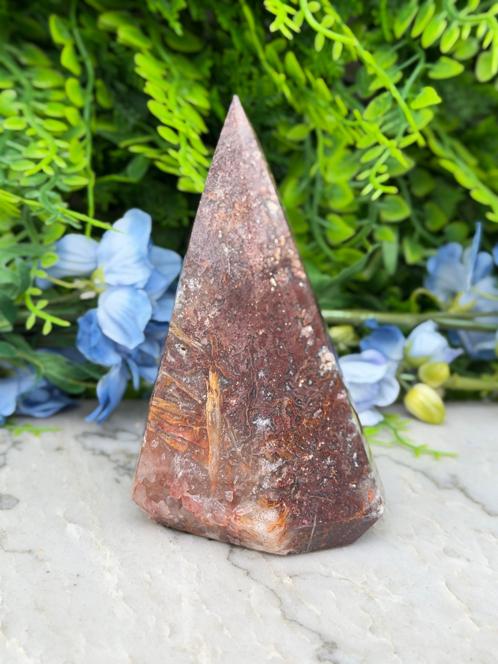 Sageniet Agaat diamand vorm (430 gr/12 cm)