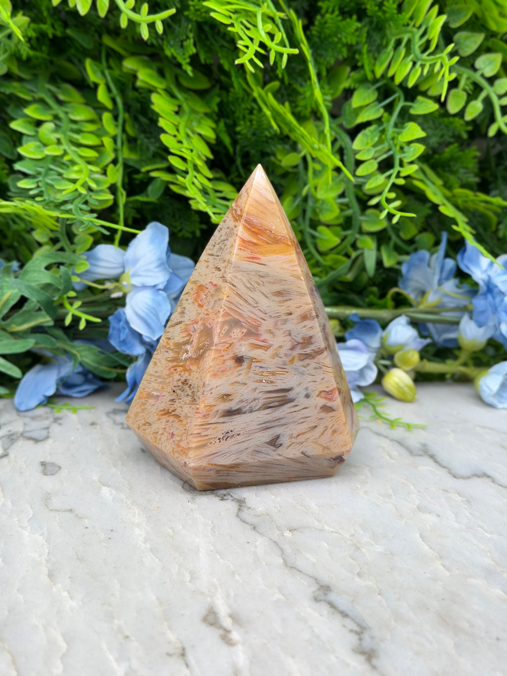 Sageniet Agaat diamand vorm (476 gr/11 cm)