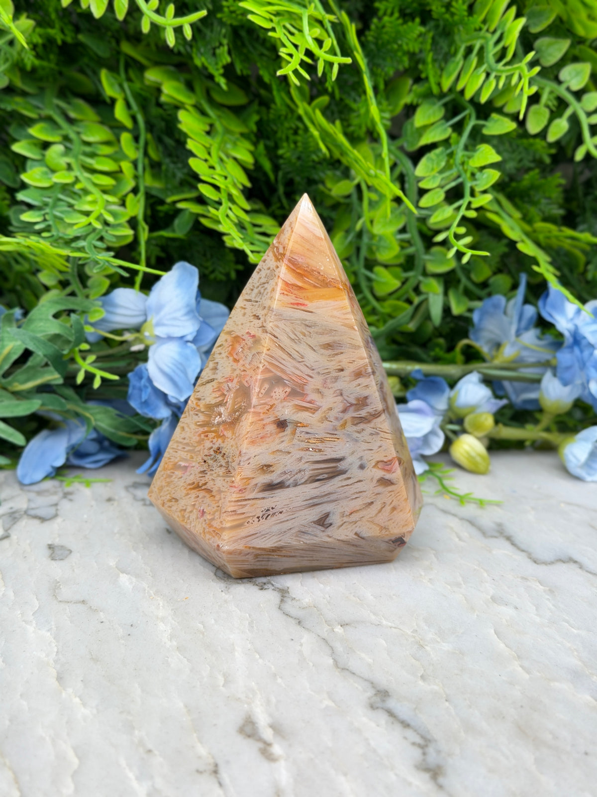 Sageniet Agaat diamand vorm (476 gr/11 cm)