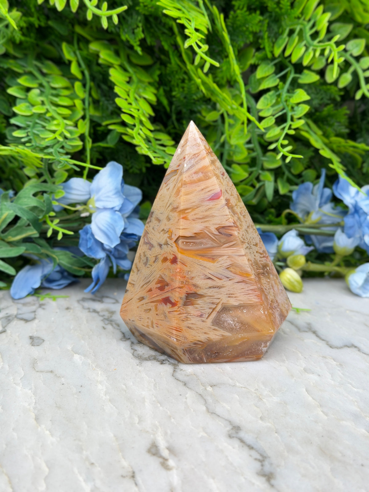 Sageniet Agaat diamand vorm (476 gr/11 cm)