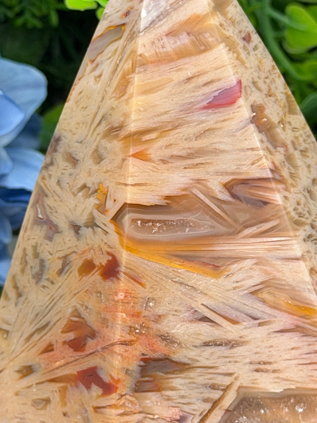 Sageniet Agaat diamand vorm (476 gr/11 cm)