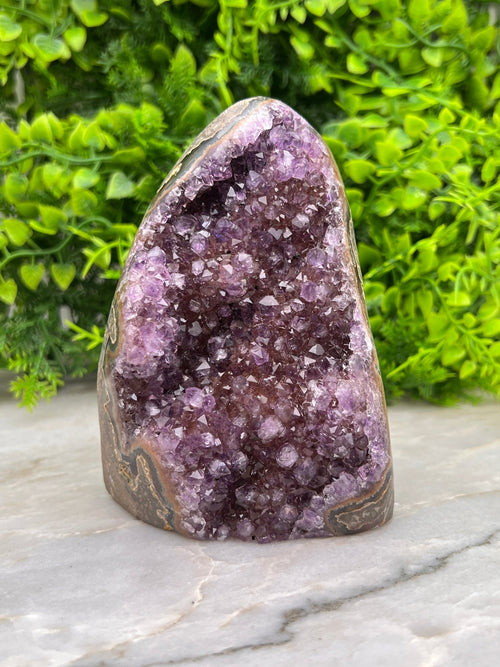 Amethyst cluster-cut base by KEY LIME STORE