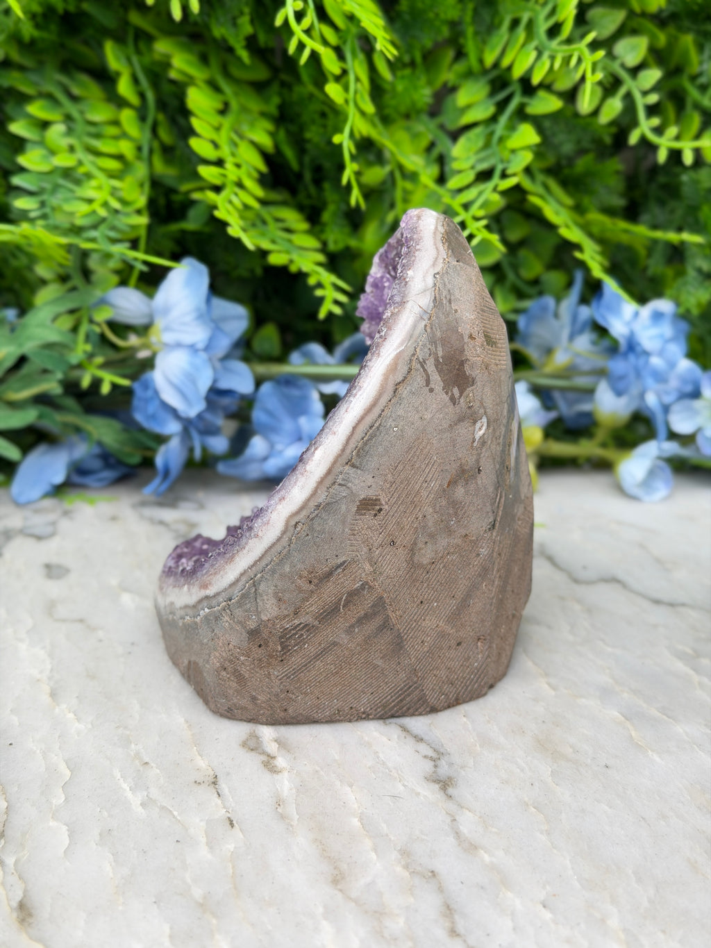 Amethist (Uruguay) cluster cut base (736 gr/11 cm)