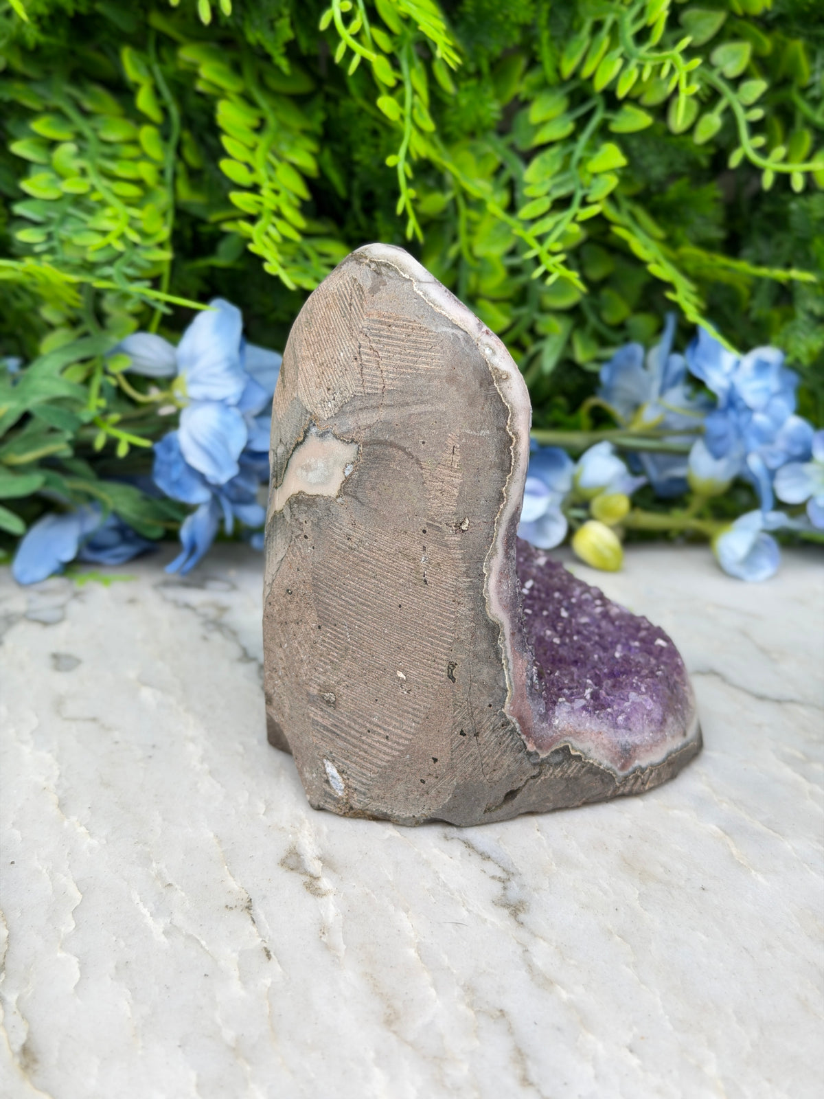 Amethist (Uruguay) cluster cut base (736 gr/11 cm)